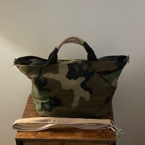 Camouflage Duffel Bag with Removable Strap